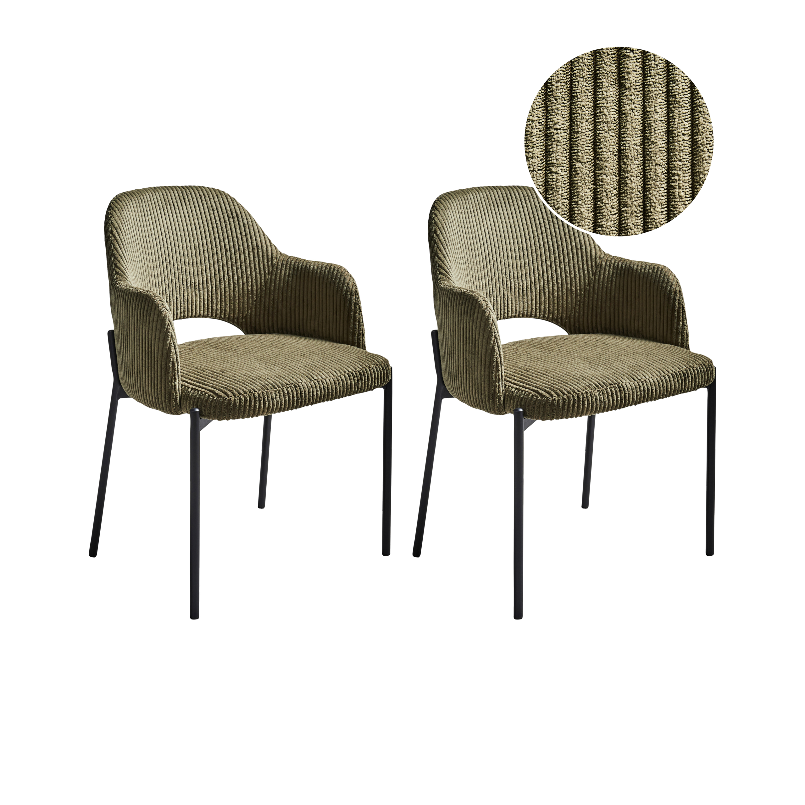 Ruokatuolisetti 2 kpl RATON vakosametti Oliivinvihreä