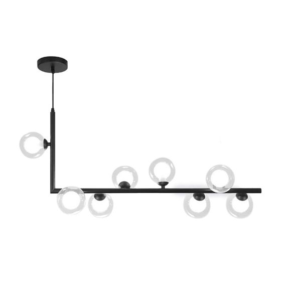 TOOLIGHT kattovalaisin APP754-8CP musta, 120x120x100cm