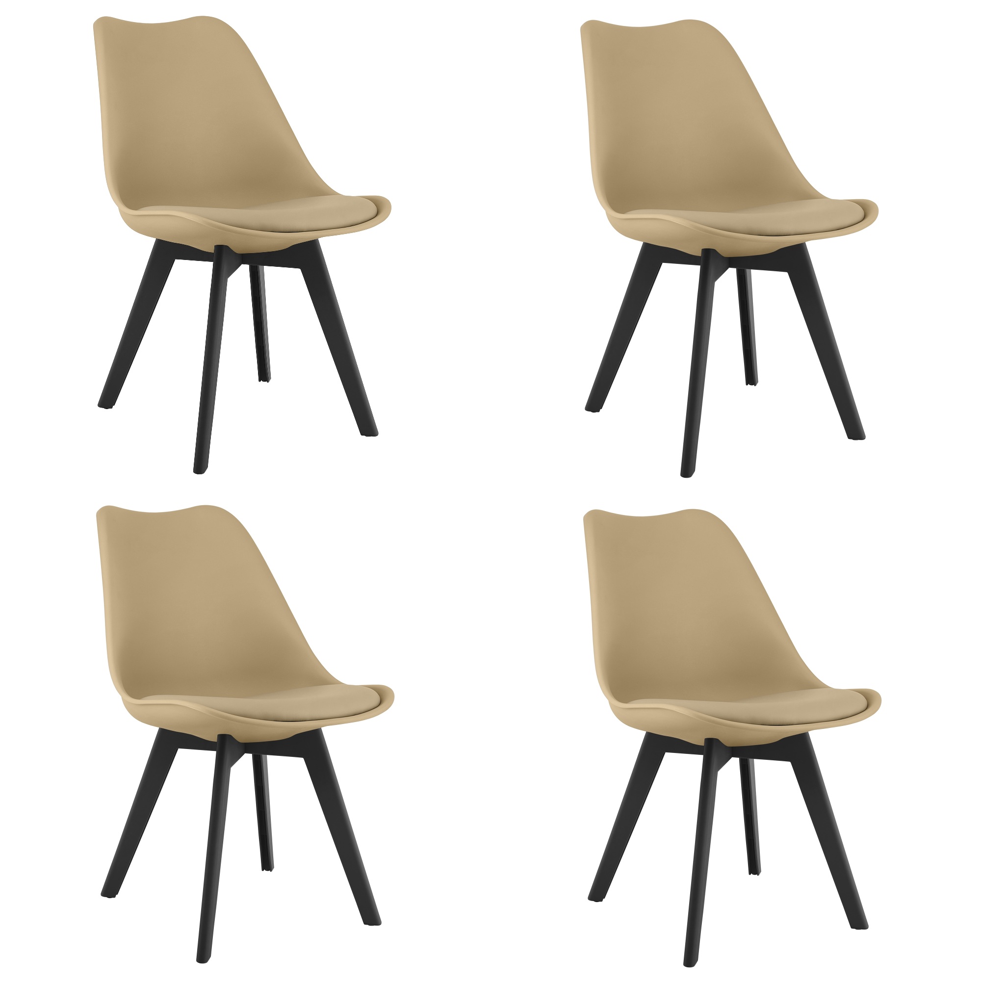 MARK-tuoli - tummanbeige / mustat jalat x 4