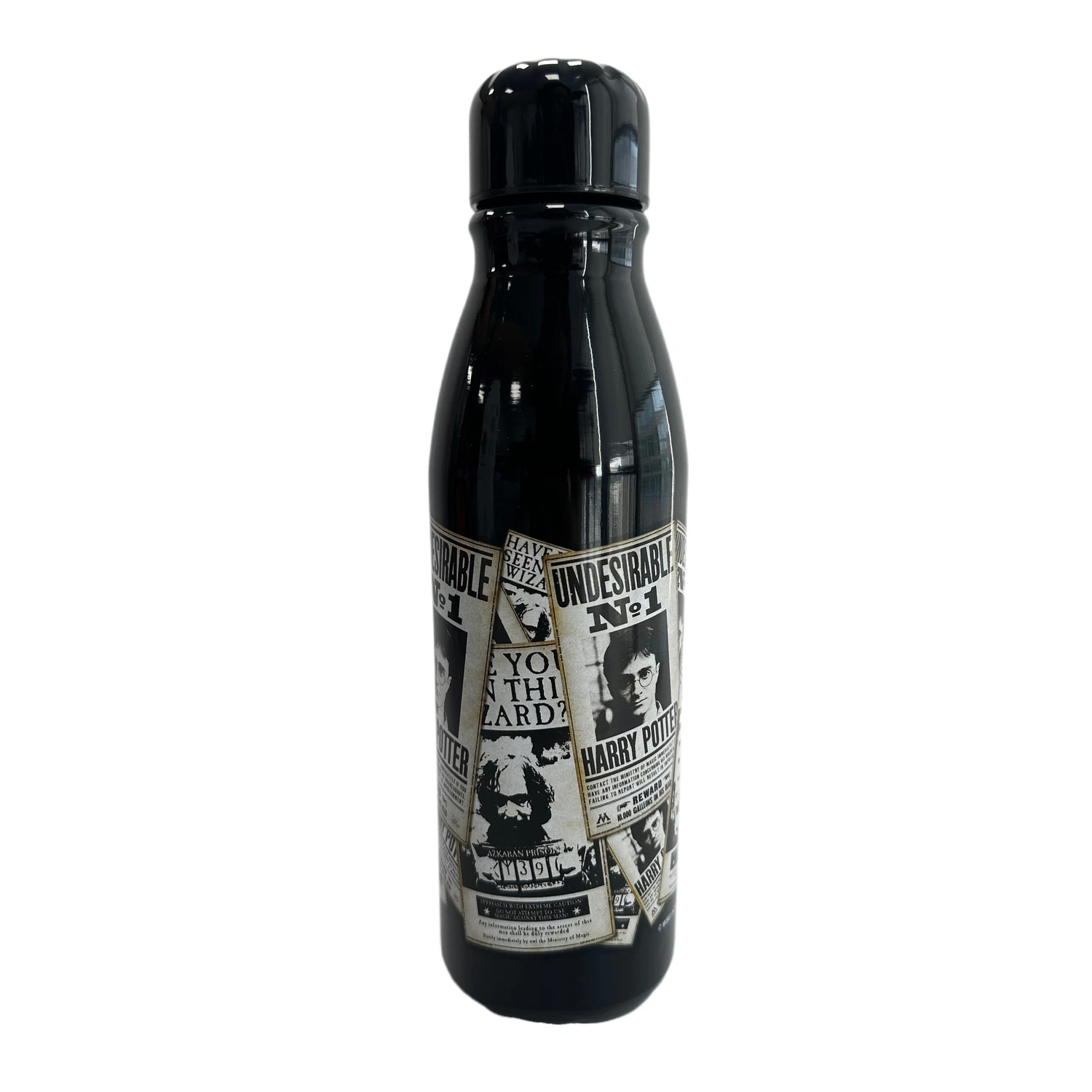 Harry Potter – juomapullo – The Daily Prophet – 600 ml, ruostumaton teräs – juominen, matkailu, Musta