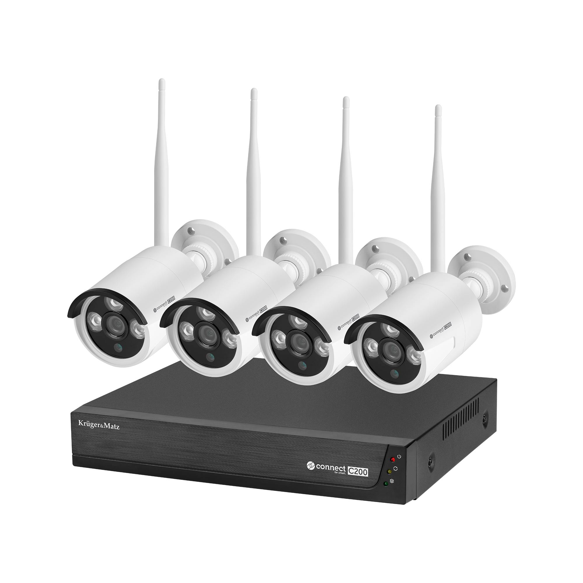 WiFi FullHD -valvontapaketti, jossa on neljä C200 IP-kameraa