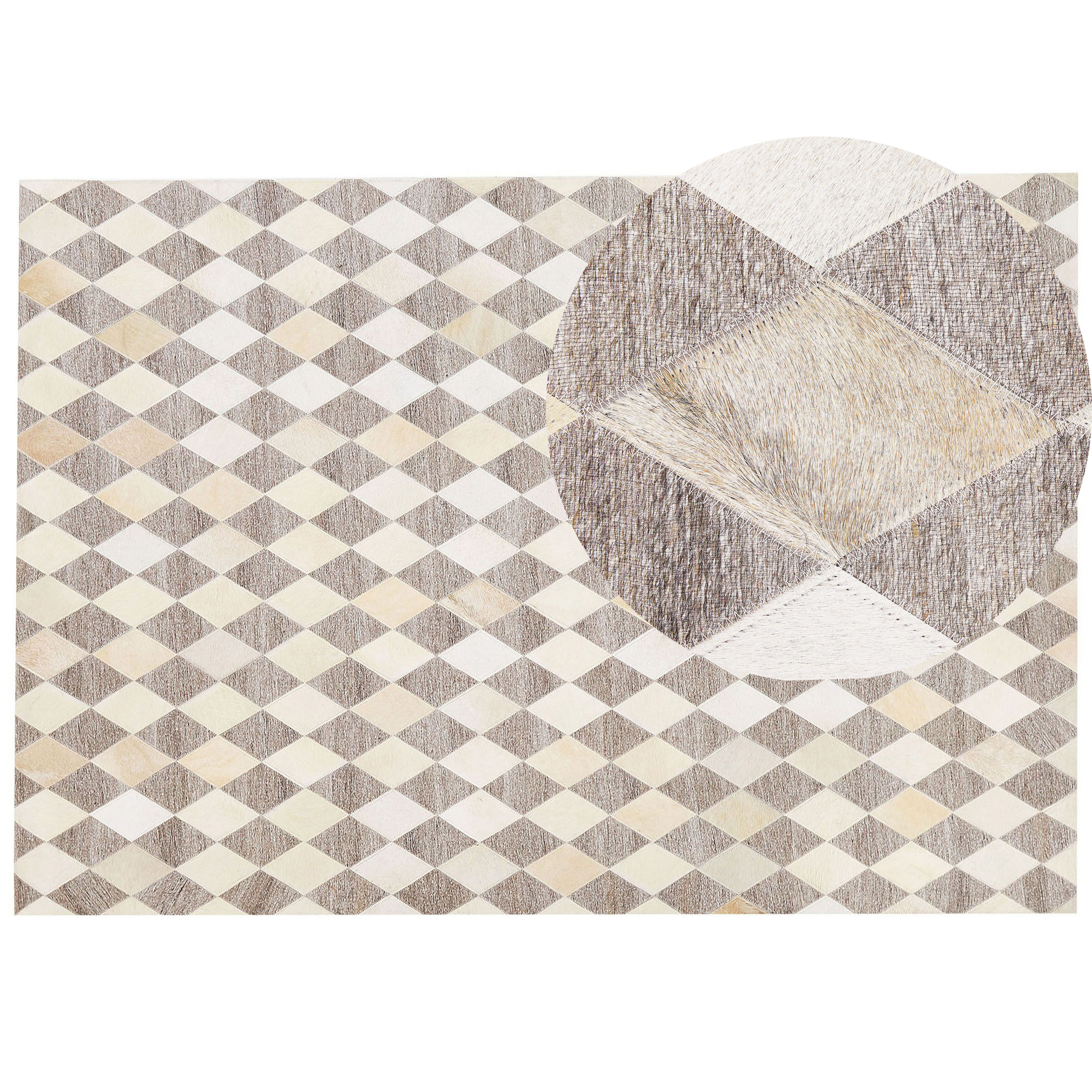 Matto SESLICE Beige 160 x 230 cm Nahka