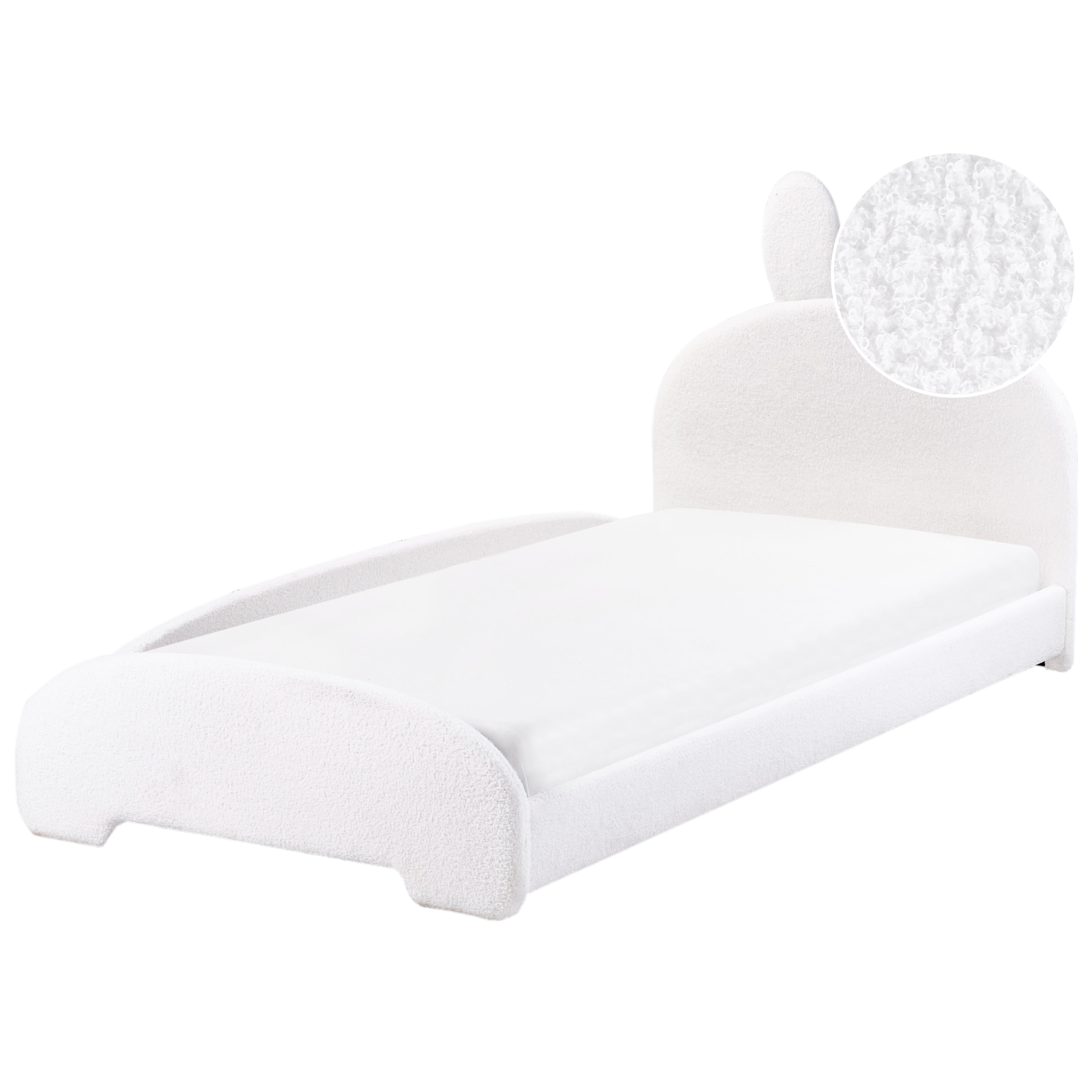 Lastensänky Kani buklee PERROS 90 x 200 cm Luonnonvalkoinen