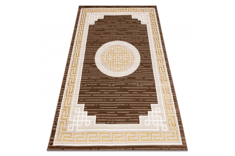 Matto MEFE moderni 9096 Kehys, Kreikkalainen avain - beige / ruskea 140x190 cm