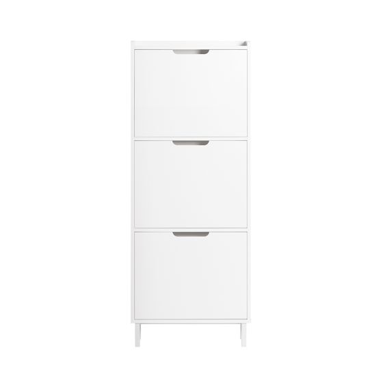 SoBuy Kenkäkaappi FSR151-H-W 6-hyllyinen valkoinen säästötila