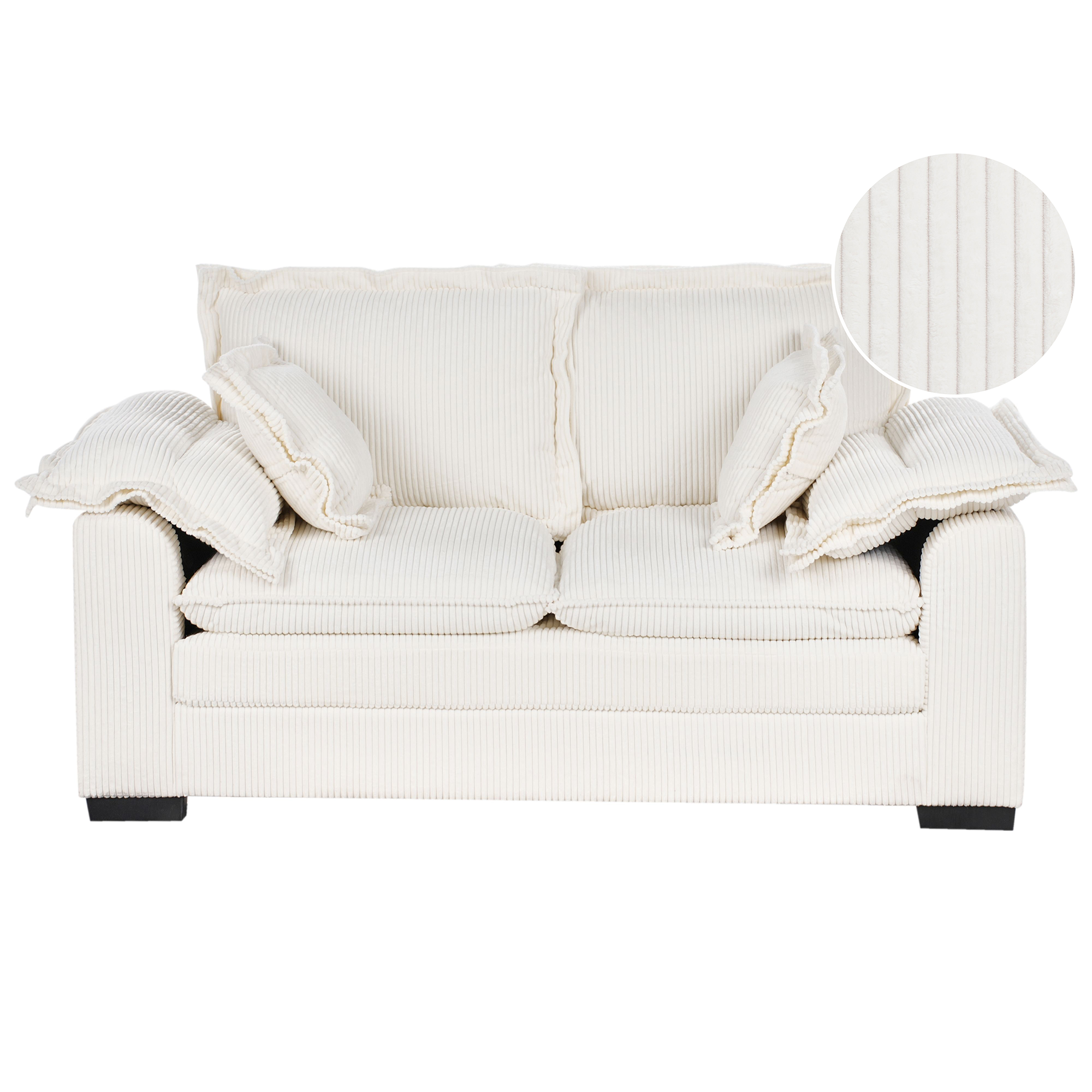 Sohva TIRRO  vakosametti Valkoinen 2-istuttava