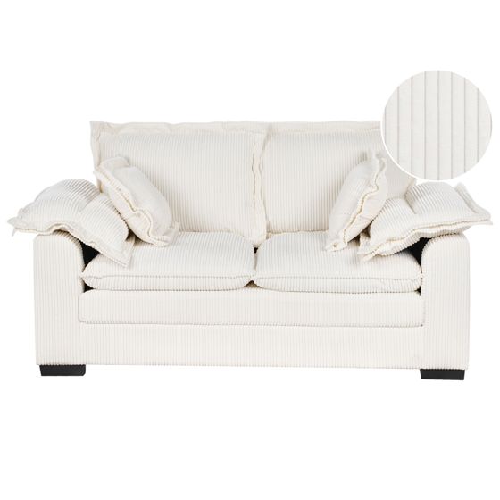 Sohva TIRRO vakosametti Valkoinen 2-istuttava