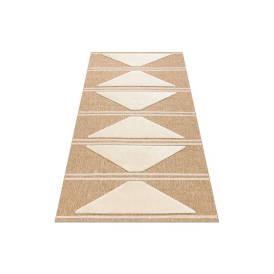 SPARK 0698A beige / kerma matto - Geometrinen, Kolmiot, sisal, rakenne 140x190 cm