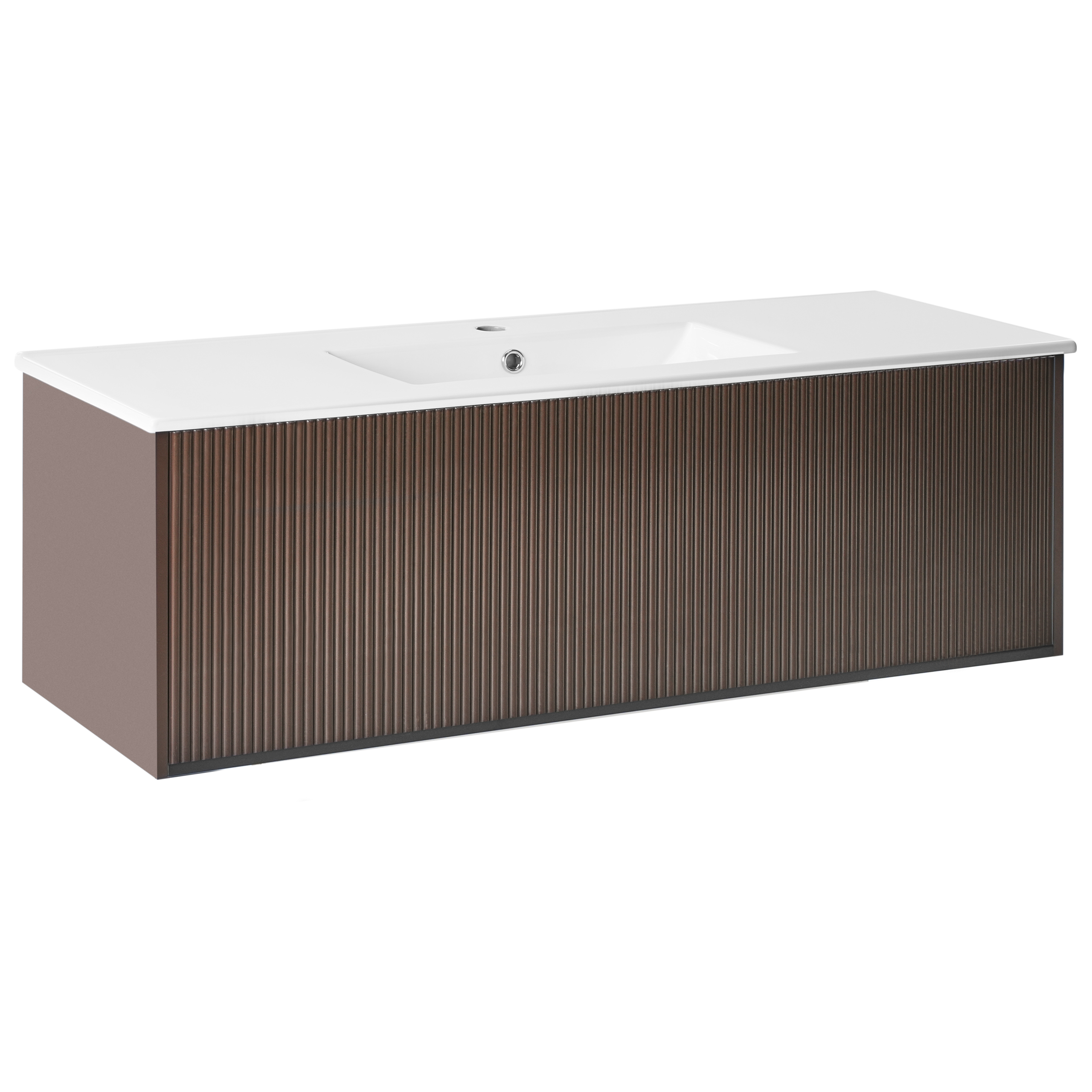 Seinäallaskaappi pesualtaalla MADIDI 120 cm Ruskea