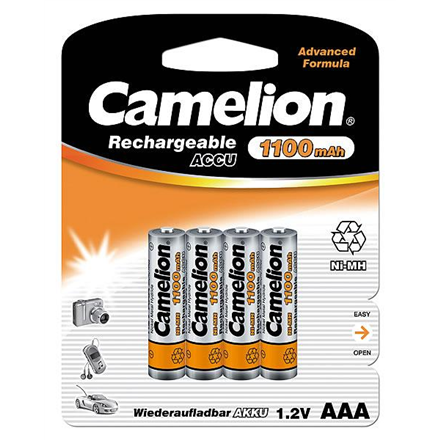 Camelion | AAA/HR03 | 1100 mAh | Ni-MH-akut | 4 kpl.