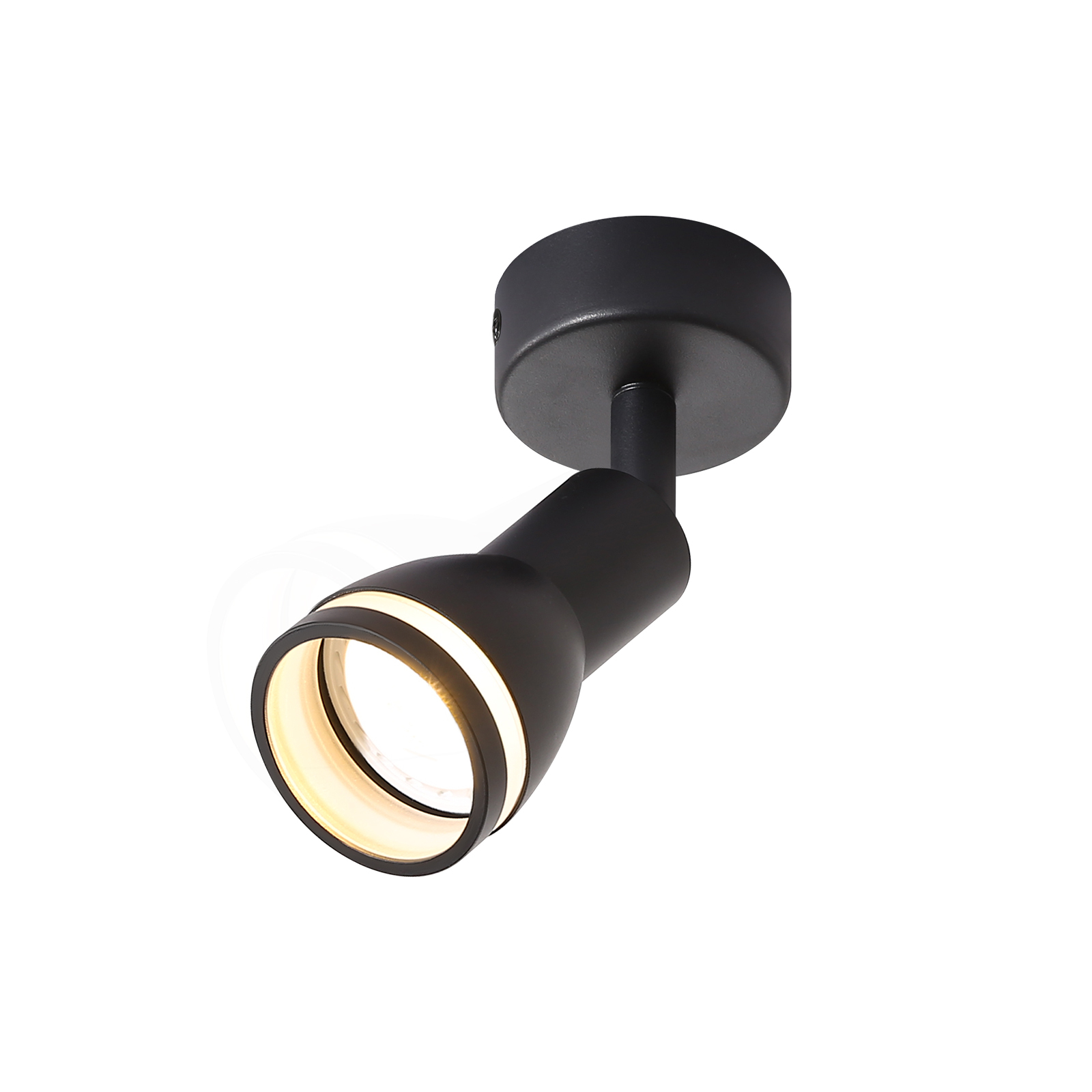 NETTLIFE LED-kattospottivalaisin 1 lamppu musta olohuoneen säädettävä kattovalaisin GU10 spotti moderni lamppu