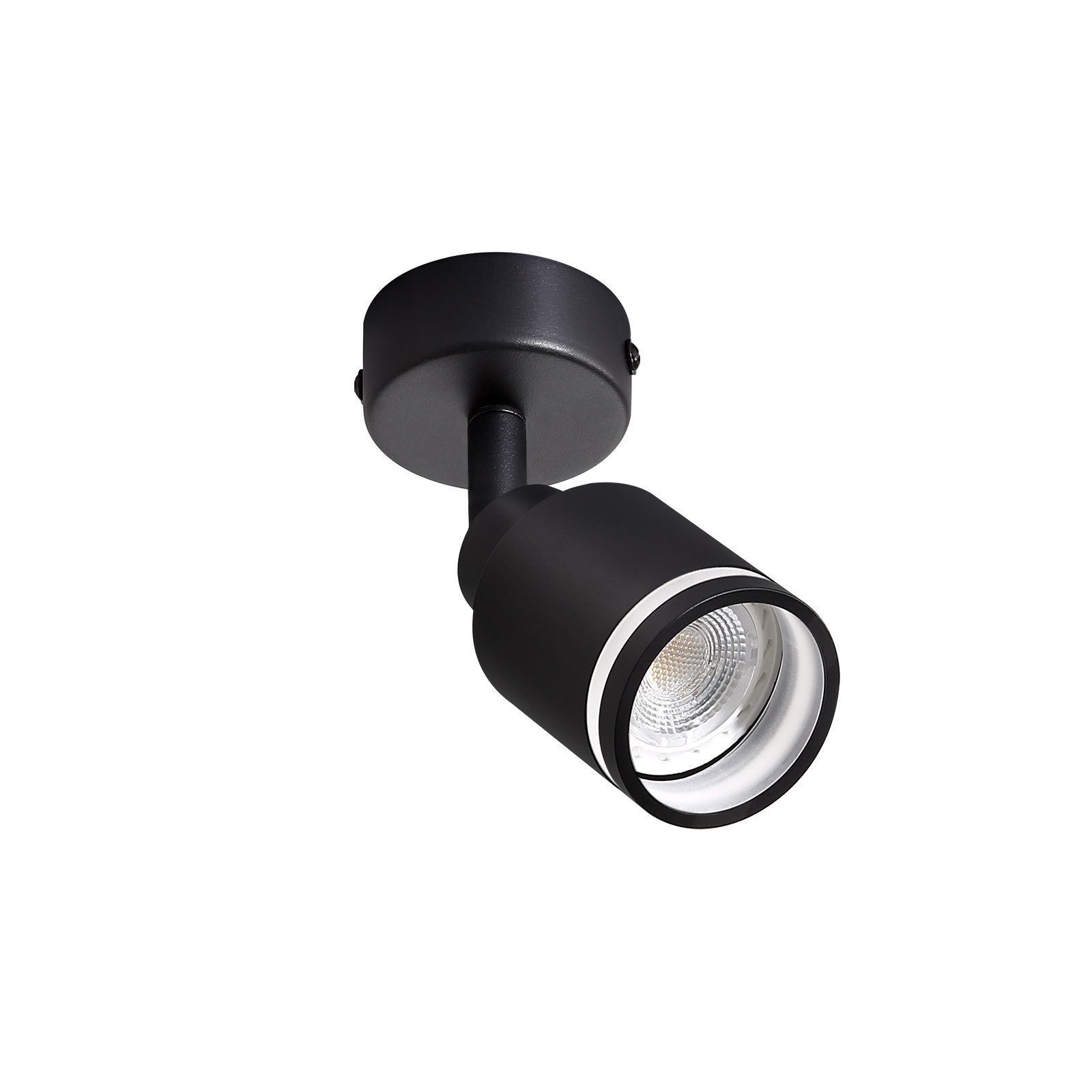 NETTLIFE musta kattokohdevalaisin moderni kattovalaisin 1 säädettävä lamppu metalli GU10