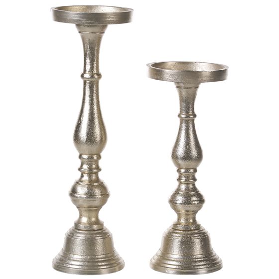 Kynttilänjalkasetti 2 kpl CUBA metalli 37/28 cm Kulta
