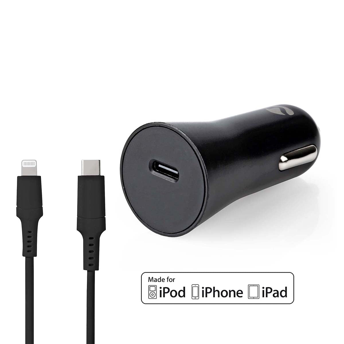 20 W USB-C autolaturi Lightning kaapelilla ja pikalatauksella