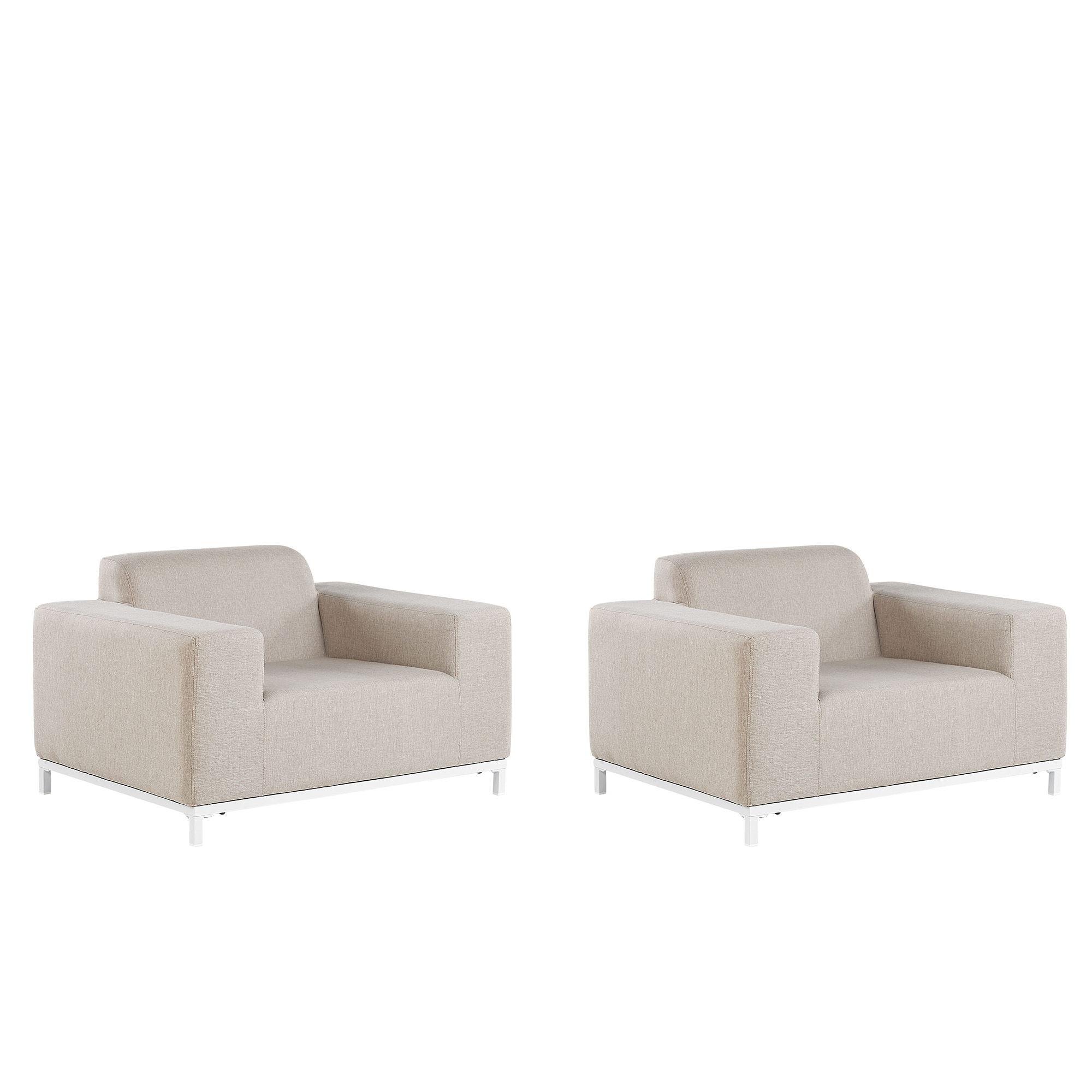 Ulkonojatuolisetti 2 kpl ROVIGO Kangas Beige