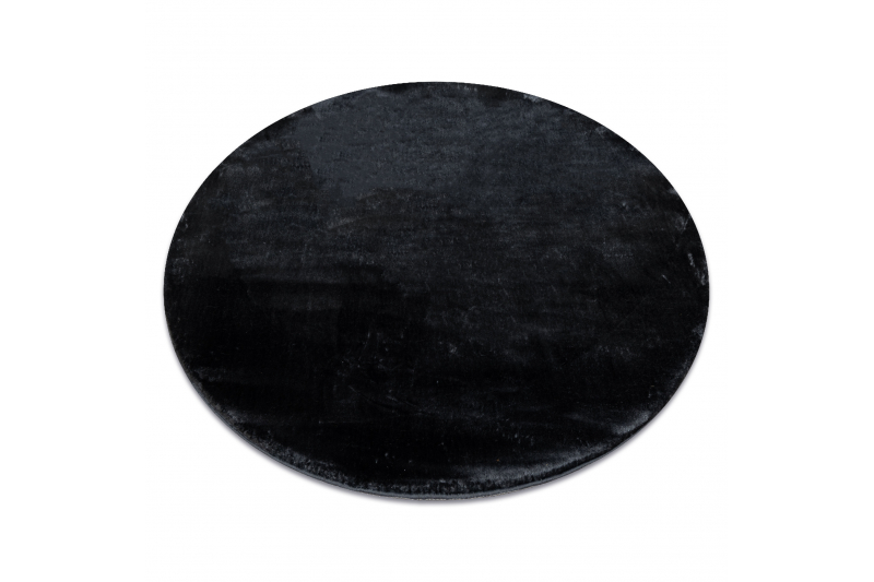 Matto VISCO pyöreä tummanharmaa 5 pehmo, jäljitelmä kanin turkista