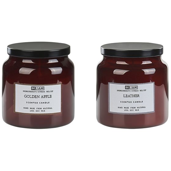 Tuoksukynttiläsetti 2 kpl ABSOLUTE ALCHEMY Soijavaha Hedelmätuoksut Raikkaat tuoksut