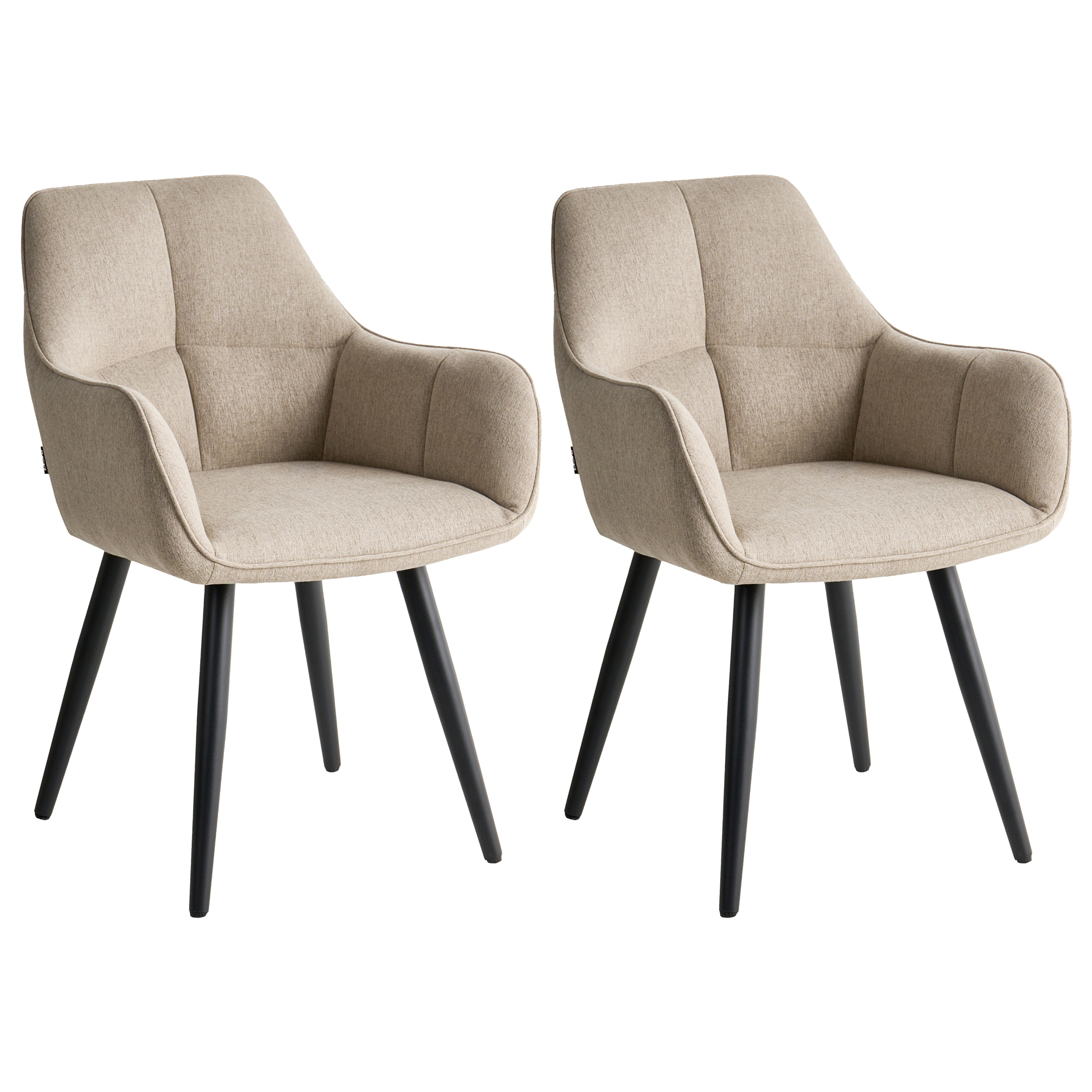 Ruokatuolisetti 2 kpl TIRANO Keinopellava Beige