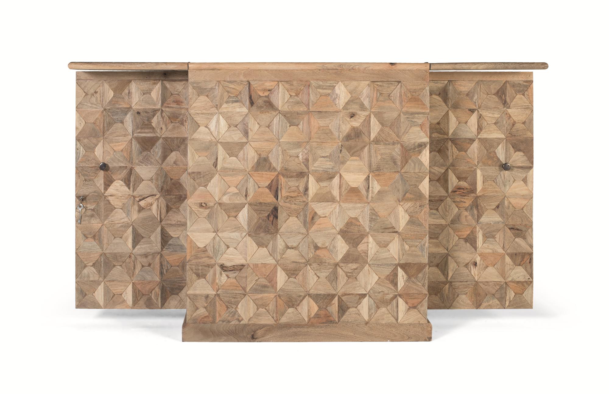 Baarikaappi mangopuusta, 2 ovea