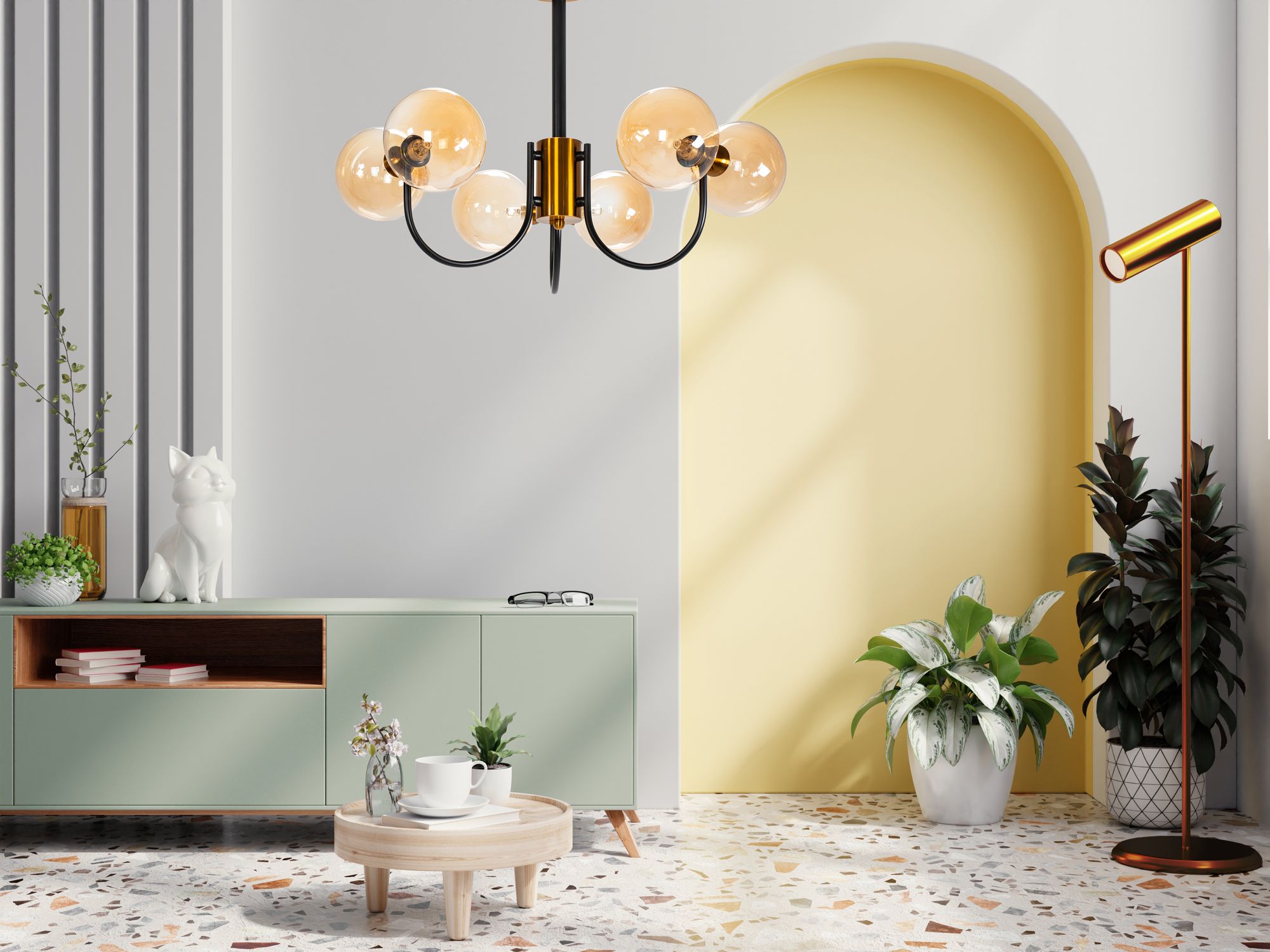 TOOLIGHT riippuvalaisin APP1120-6CP musta, 43X43X43CM