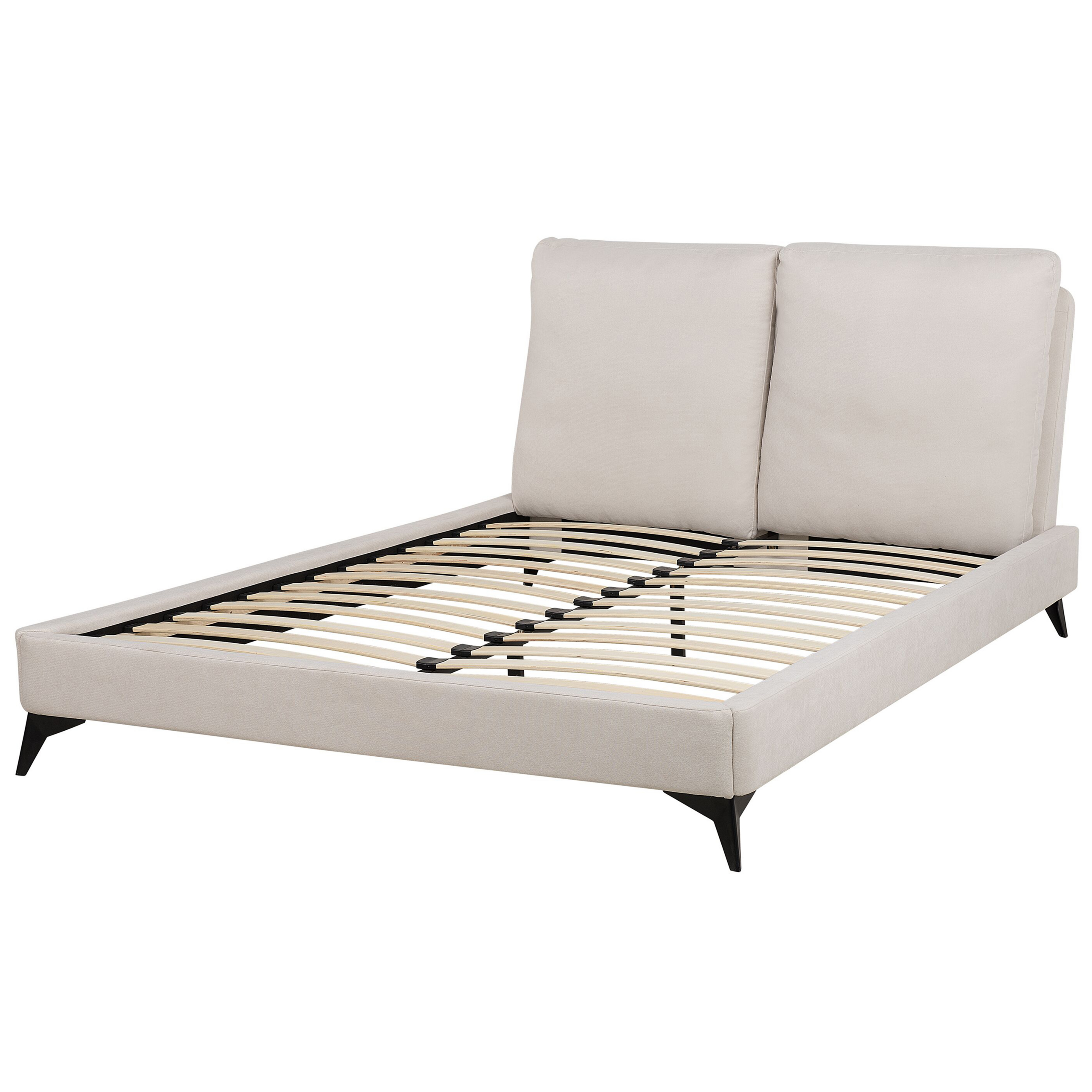 Sänky Chenille MELLE 160 x 200 cm Vaaleanbeige