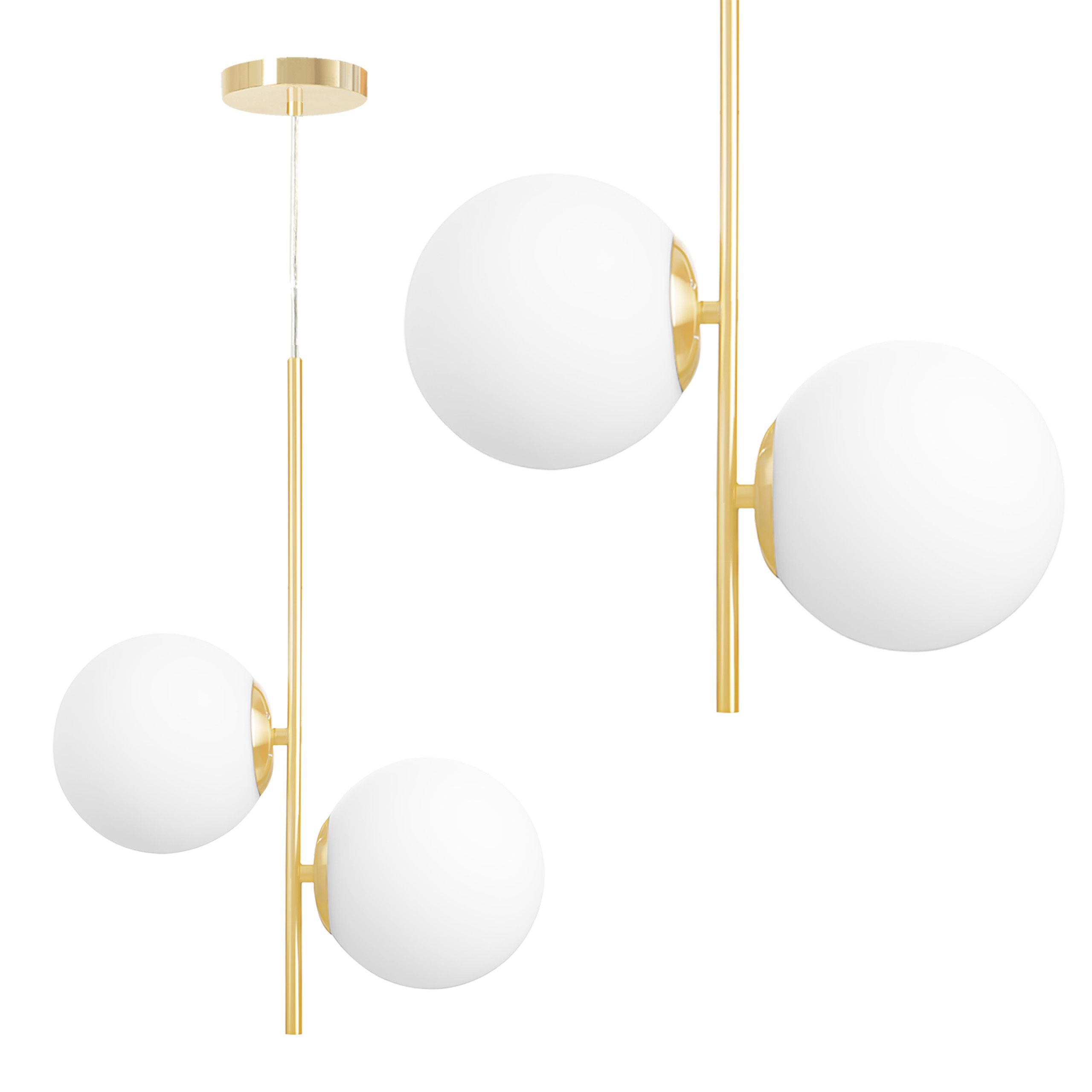 TOOLIGHT riippuva kattovalaisin G118-2CP kultavalkoinen, 43,6x32,5x42cm