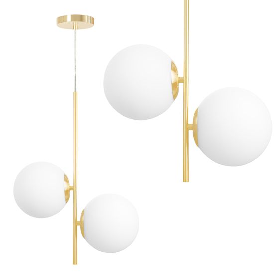 TOOLIGHT riippuva kattovalaisin G118-2CP kultavalkoinen, 43,6x32,5x42cm