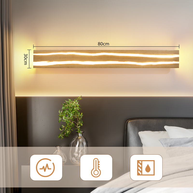 NETTLIFE LED-seinävalaisin puu, 80 cm, 13 W lämmin valkoinen 3000 K, nykyaikainen (lamput sisältyvät)