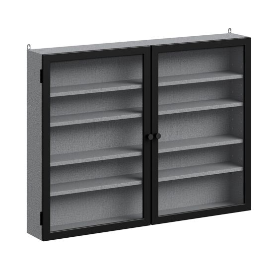 Seinäkaappi lasioveilla harmaa 80.0x12.2x60.0 cm FSB113-DG