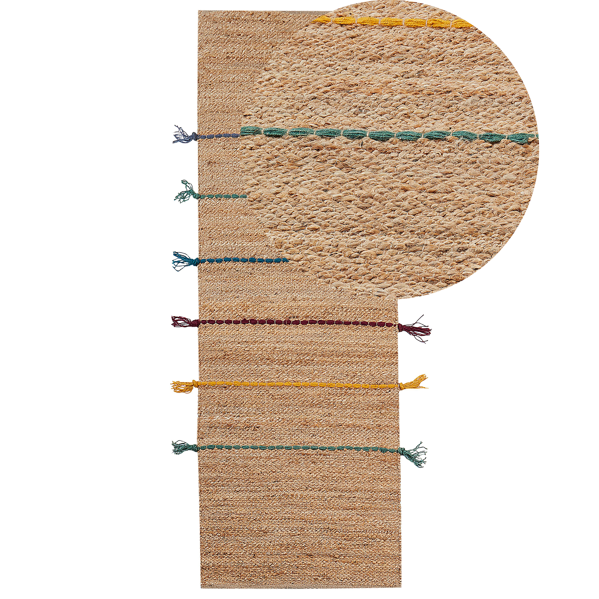 Lastenhuoneen matto UZUNTA Beige 70 x 200 cm juutti