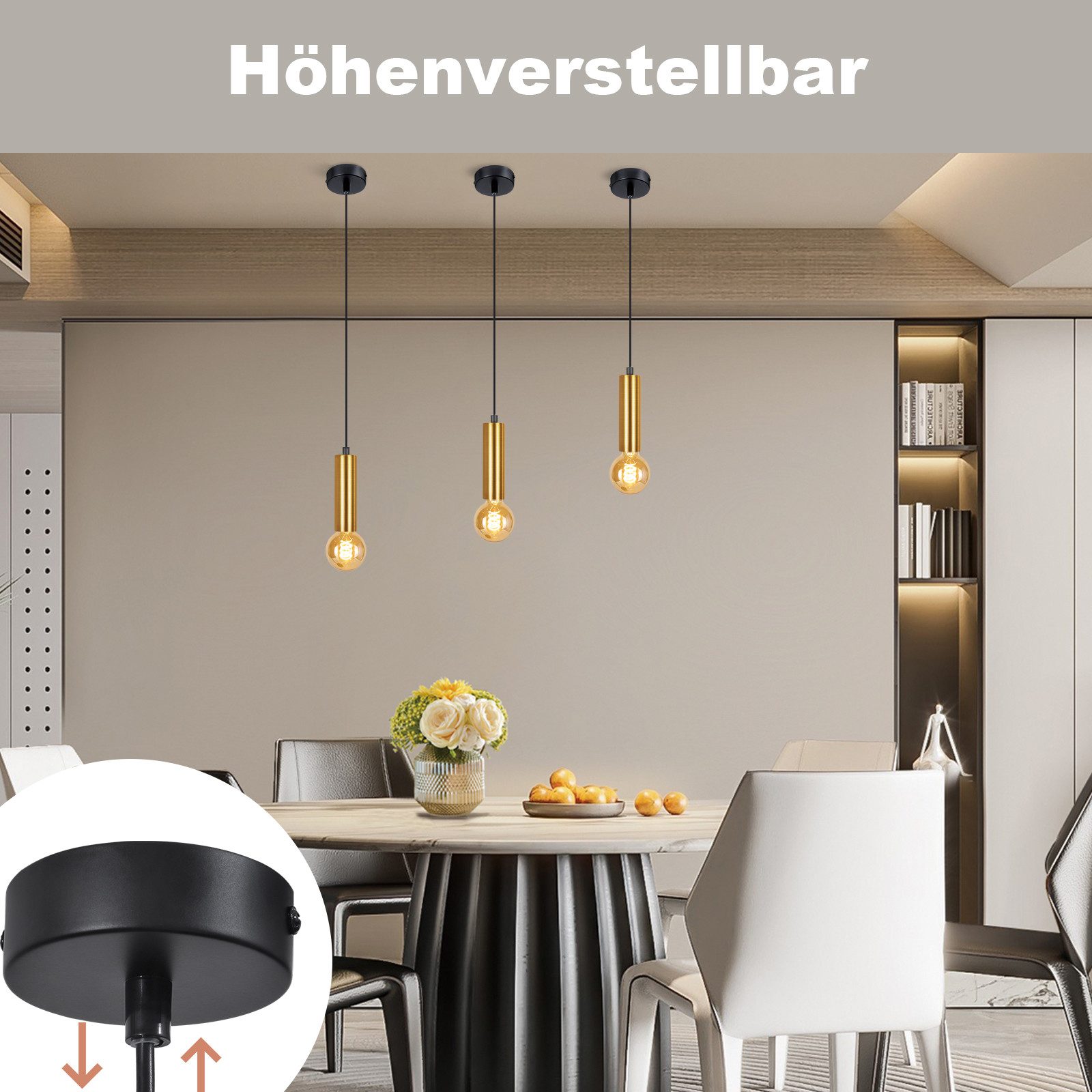 NETTLIFE Riippuvalaisin, ruokapöytä, 1-lamppuinen, E27, teollinen