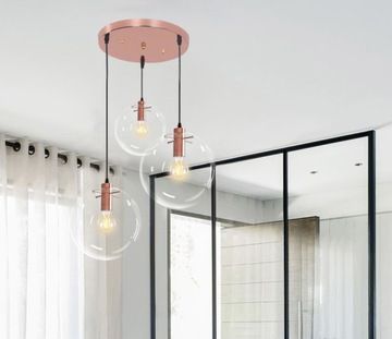 TOOLIGHT riippuva kattovalaisin APP038-3CP LASSI SET ruusukulta, 80x30x30cm