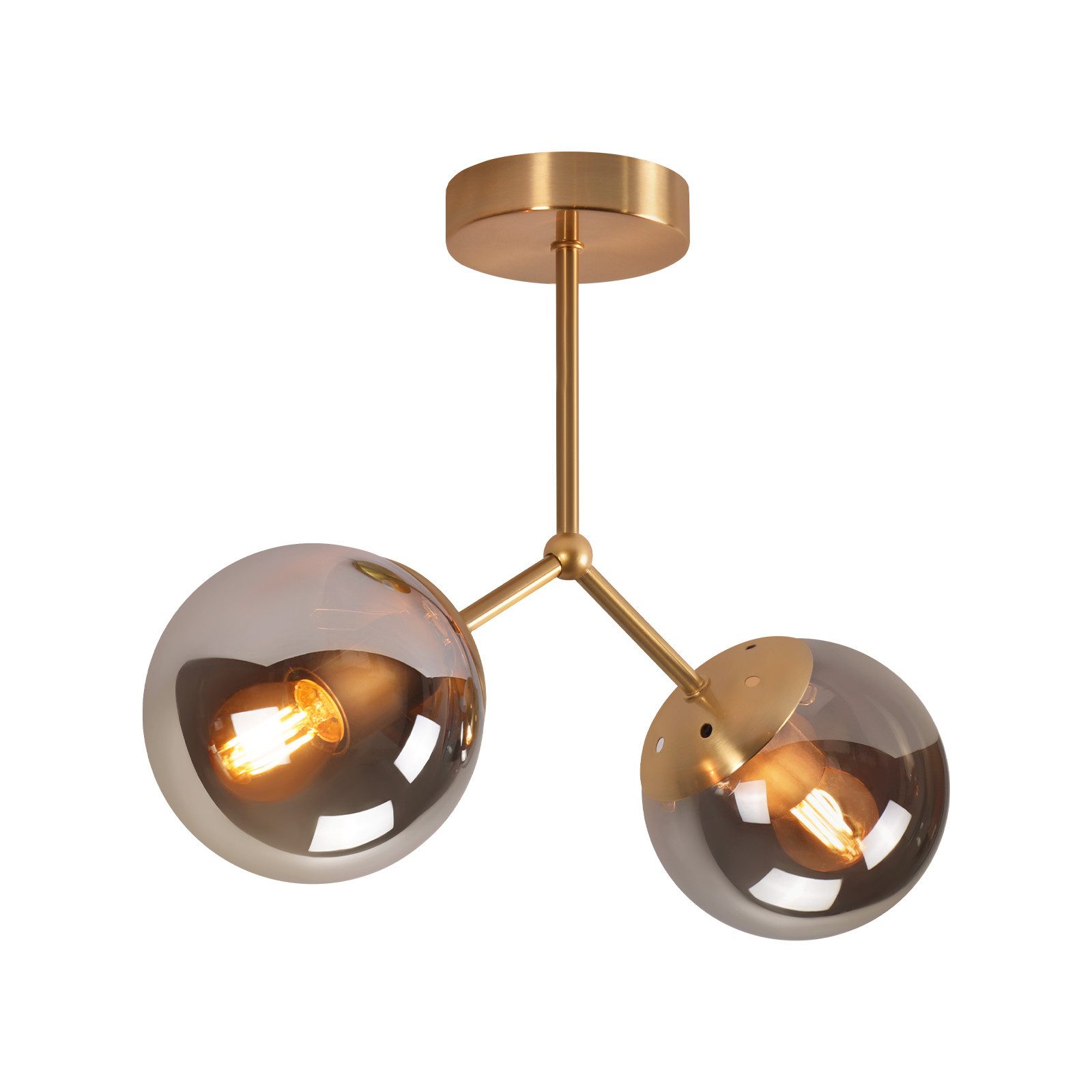 NETTLIFE lasinen, eteisen Kattovalaisin,: Vintage, E27, eteisen Kattovalaisin Kultaisessa, lasipallossa Kahdella, lampulla