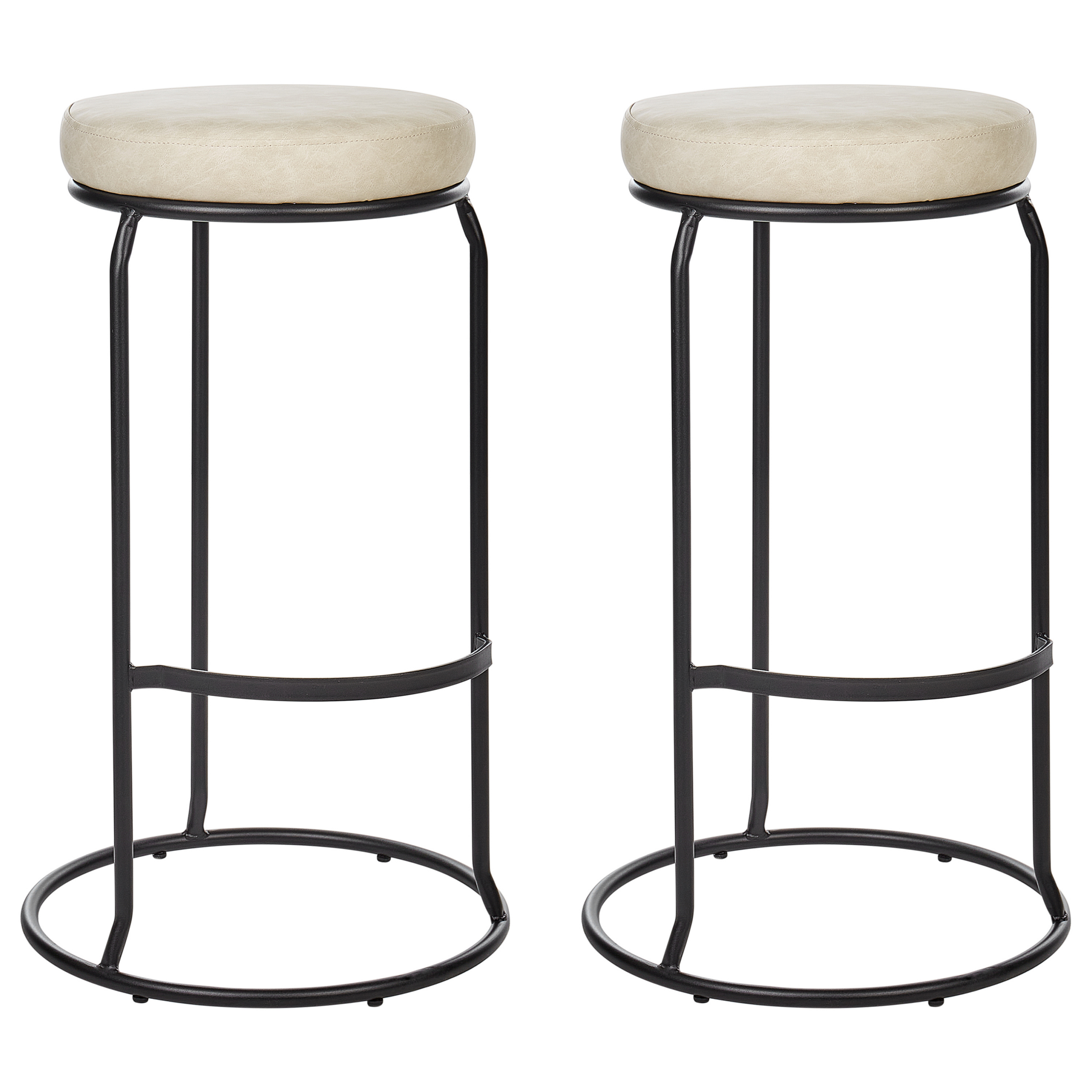 Baarijakkarasetti 2 kpl MILROY keinonahka Vaaleanbeige