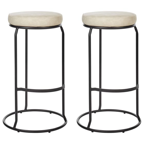 Baarijakkarasetti 2 kpl MILROY keinonahka Vaaleanbeige