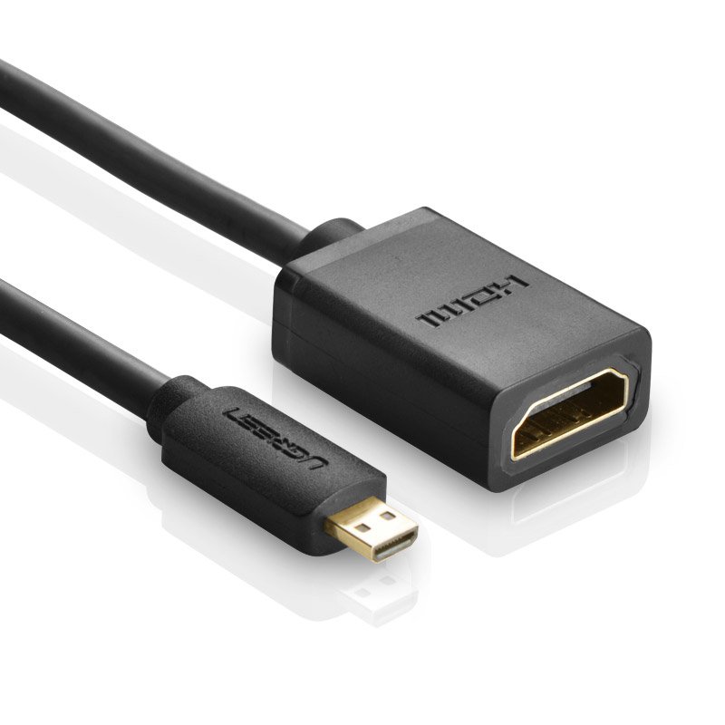 HDMI - micro HDMI -sovitinkaapeli 20 cm musta