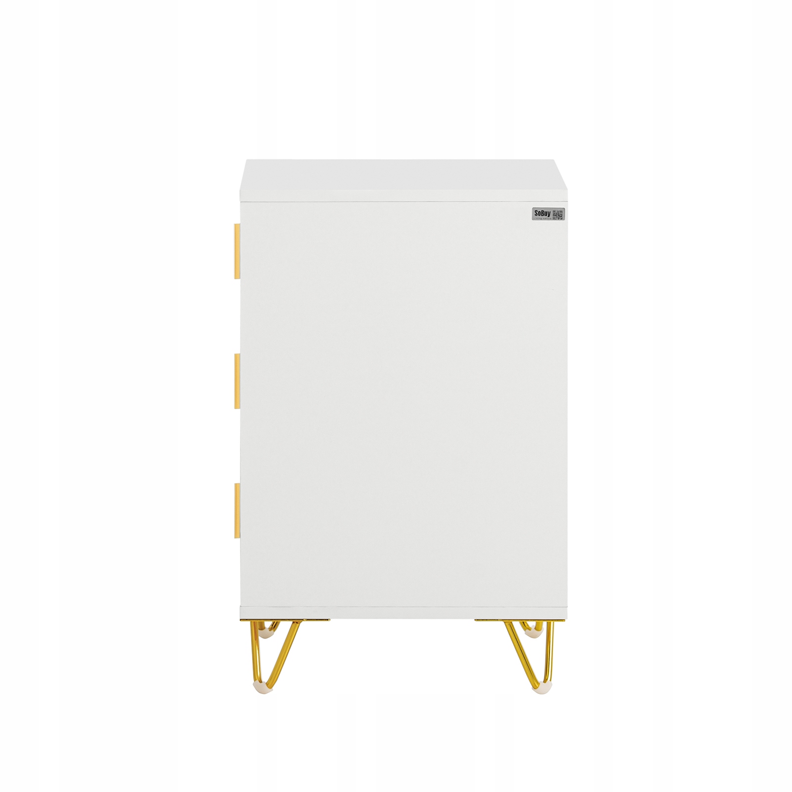 SoBuy yöpöytä 3-laatikkoinen FBT115-L-W ekologinen valkoinen