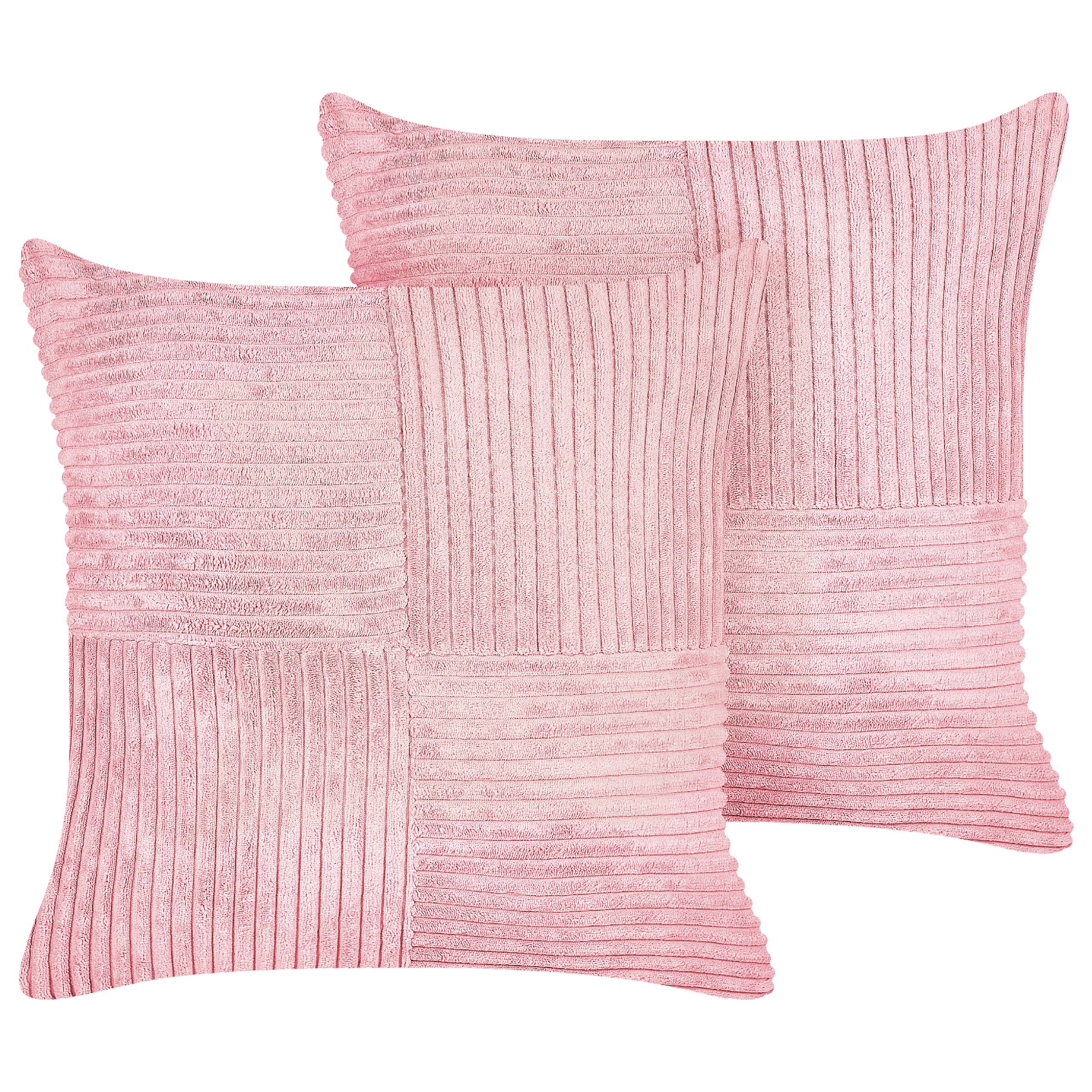 Koristetyynysetti 2 kpl MILLET 43 x 43 cm Vakosametti Vaaleanpunainen Geometrinen kuvio