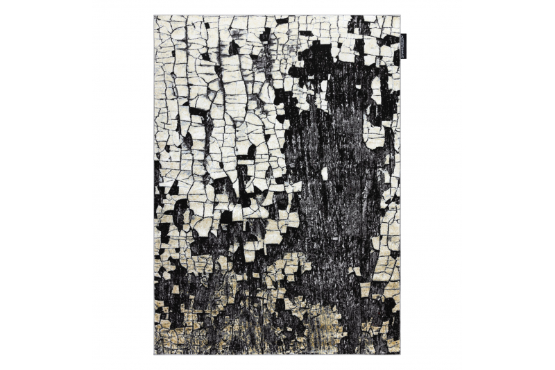 Matto DE LUXE moderni 2079 katukivet tiili - Rakenteellinen kulta / harmaa 200x290 cm