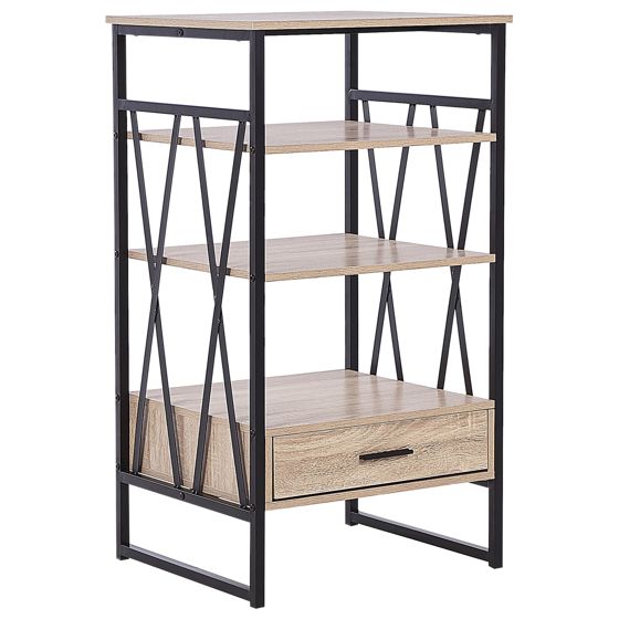 Hyllykkö 3 tasoa KEENE 101 cm Vaaleanruskea