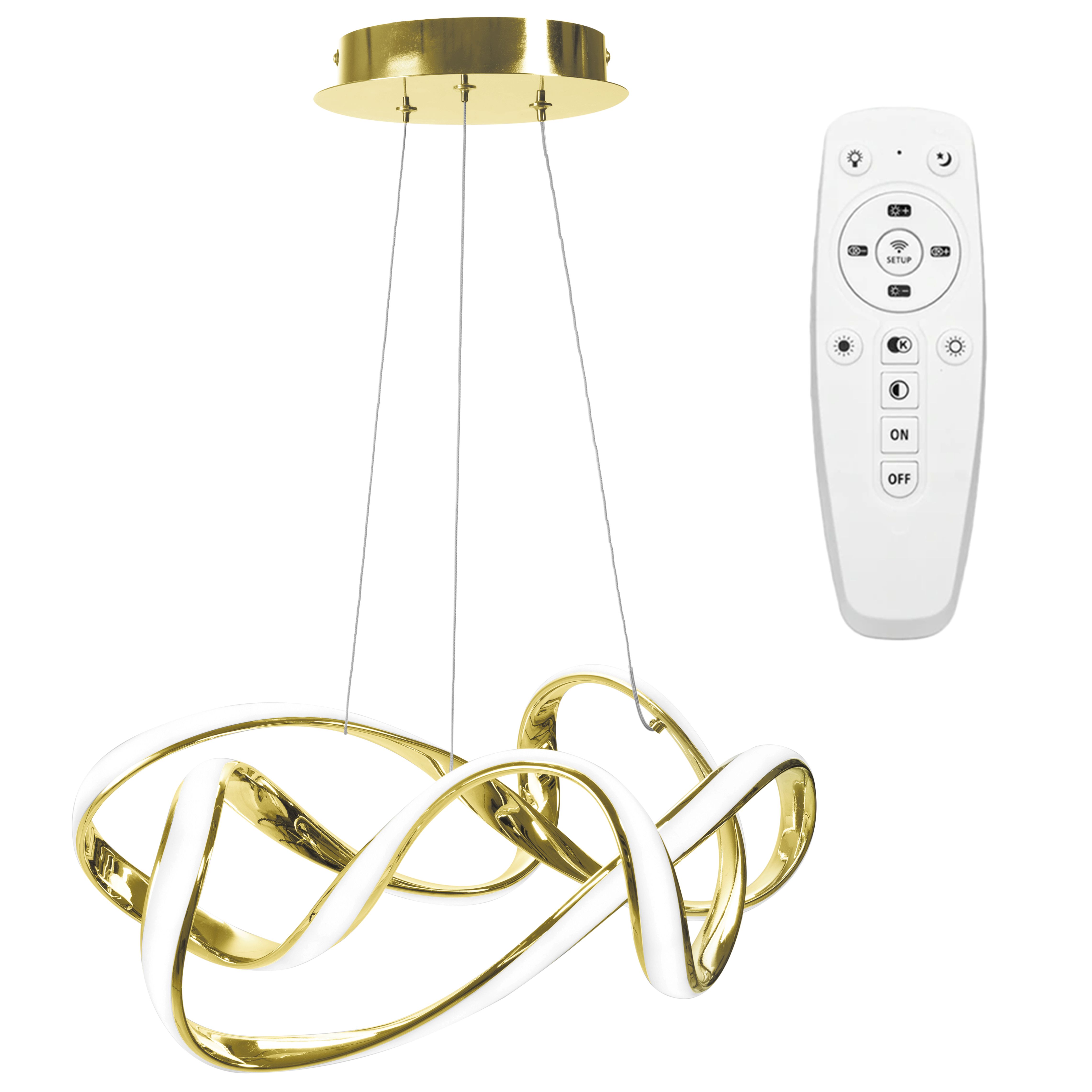 TOOLIGHT riippuva kattovalaisin LED APP821-CP EVE kulta, 20x49x90cm