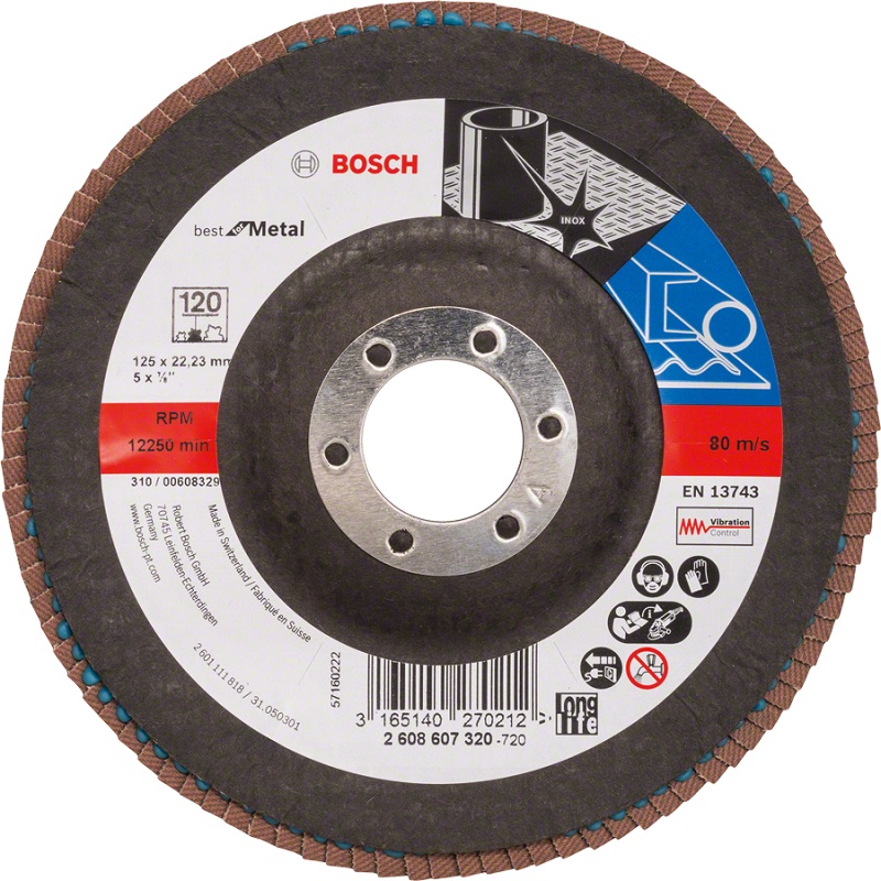 Bosch X571 Best for Metal -Liuskahiomalaikka 125 mm, K120