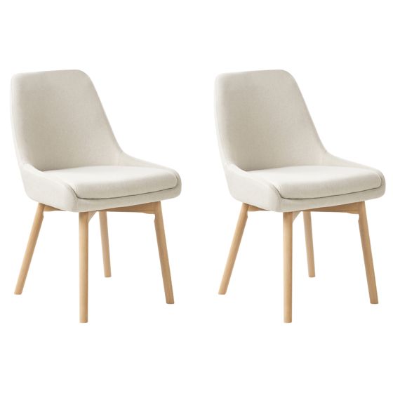 Ruokatuolisetti 2 kpl MELFORT kangas Luonnonvalkoinen