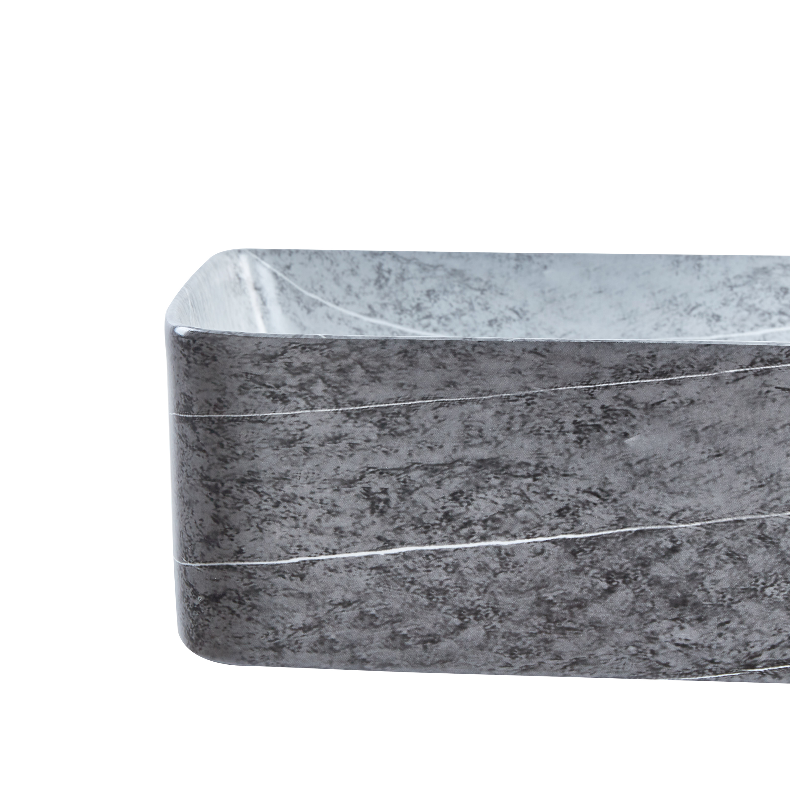 Pesuallas tason päälle ARTAJ 61 x 35 cm keramiikka Harmaa betonikuvio