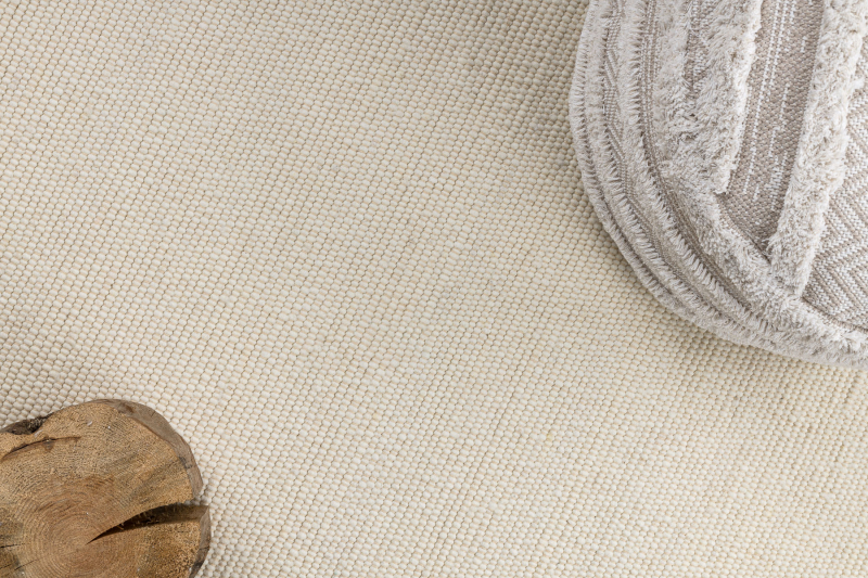 NEPAL 2100 ympyrä luonnollinen, kerma matto - villainen, kaksipuolinen pyöreä 100 cm