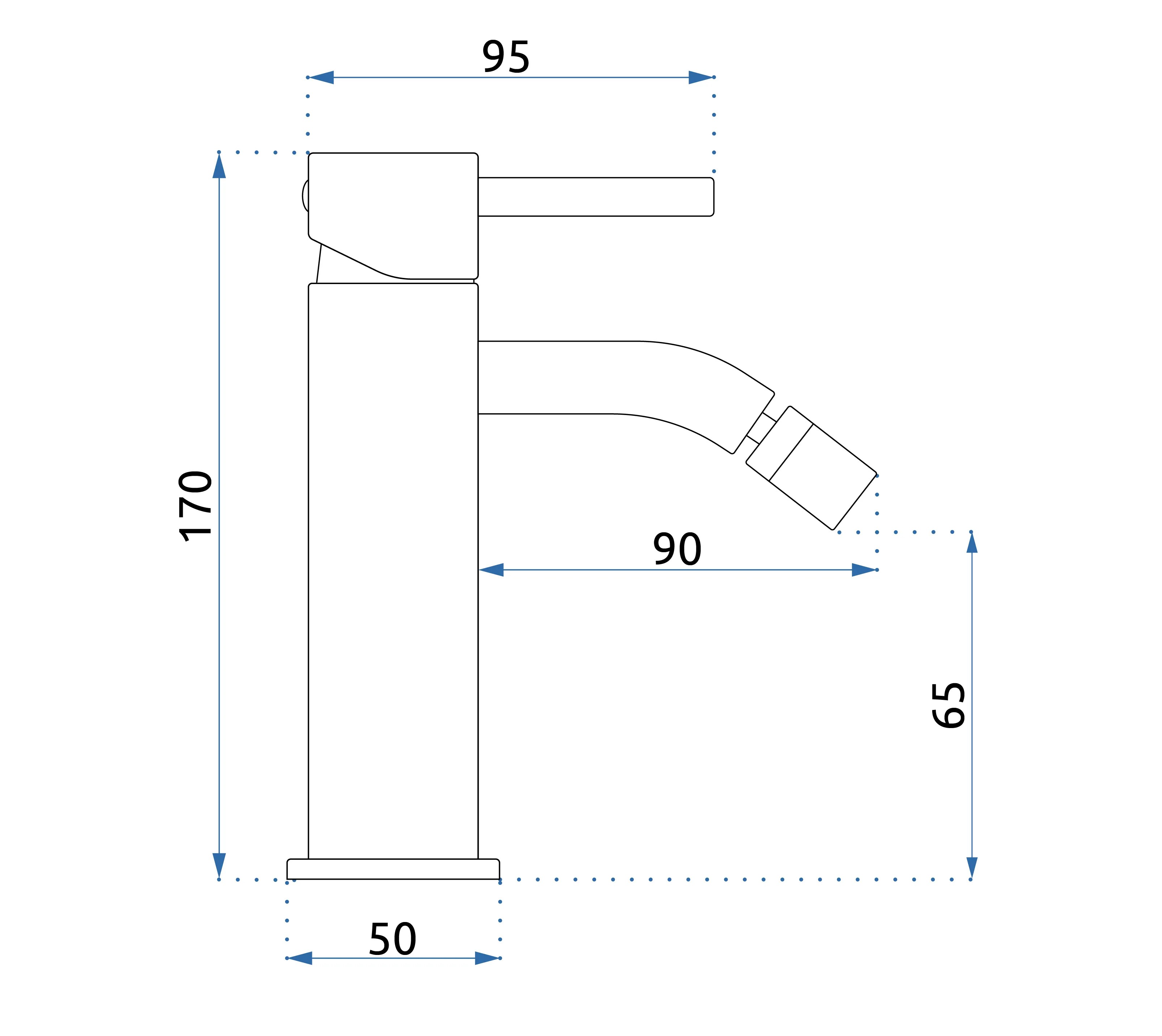 REA Bideehana LUNGO 140 kromi, 14X5X17CM