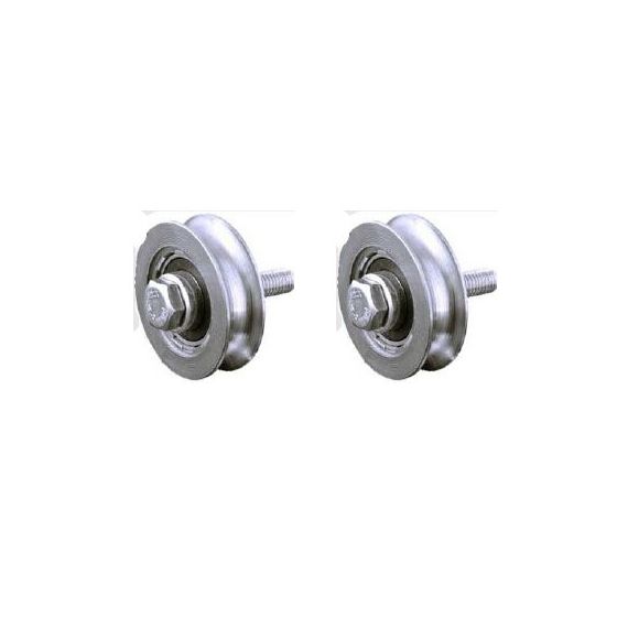 2 kpl:n sarja - 40mm pyöreä urapyörä 1 kuulalaakerilla - 2 kpl:n sarja