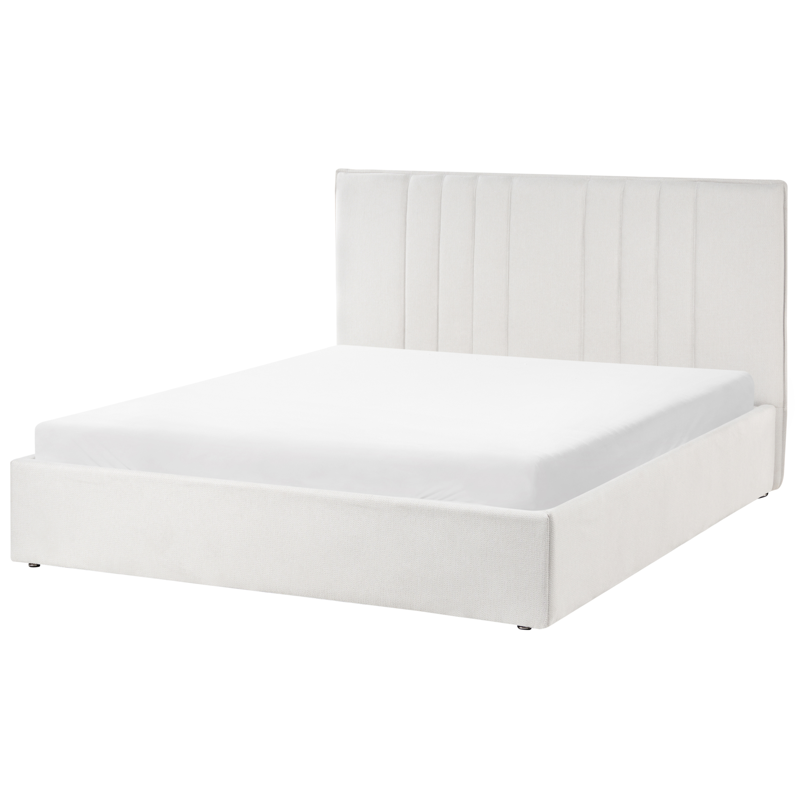 Sänky säilytystilalla kangas TARASCON 140 x 200 cm Vaaleanbeige