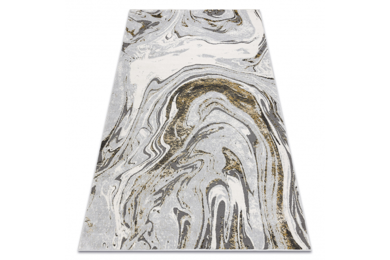 Matto LIRA E1686 , rakenteellinen, moderni, glamour - harmaa / kulta 80x150 cm