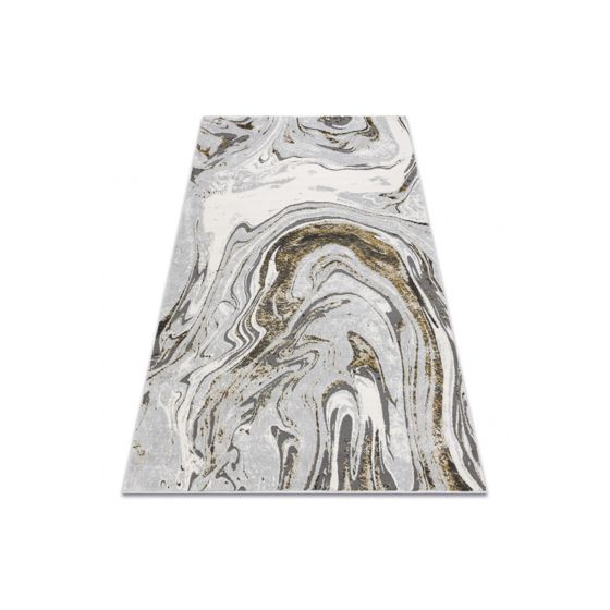 Matto LIRA E1686 , rakenteellinen, moderni, glamour - harmaa / kulta 80x150 cm